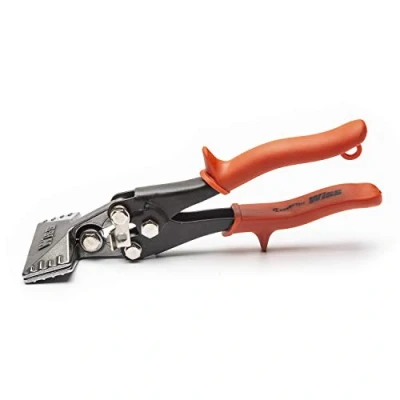 Image of Wiss WS3N 76mm/3 Inch Straight Handle Hand Seamer for Bending or Flattening Sheet Metal by Hand, Jaw Capacity: 6 32 mm/0.25 1.25