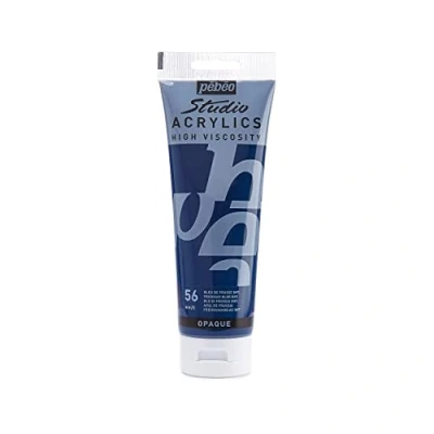 Image of Pébéo 169 056 Studio Acrylics Fine Acrylic Paint Blue Prussian Hue, 250 ml