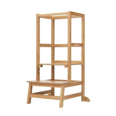 Image of Bebeconfort Nola, Montessori Learning Tower, 1.5 6 Years (Up to 30 Kg), 3 Adjustable Heights, Certified Safety, 6.4 Kg Lightweight Toddler Long Lasting Design, Easy Assembly, Natural Wood