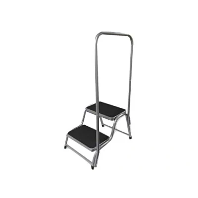 Image of Double Anti Slip Step with Support Handrail (Caravan Motorhome Disabled Aid Assist)