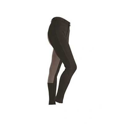 Image of Shires Wessex Two Tone Riding Jodhpurs in Black/Grey Ladies 24, Blkgrey