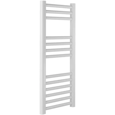 Image of Greenedhouse Milano WHITE Straight Heated Towel Rail W400mm x H800mm Flat Central Heating Radiator