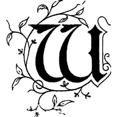 Image of Herbin 40023T Square seal with varnished wooden handle, illuminated letter W
