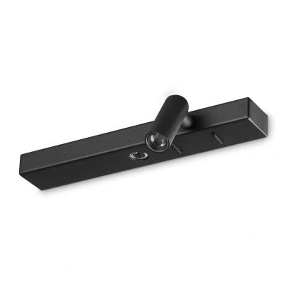 Image of Bonne Nuit Right LED Reading Wall Light Black 3000K