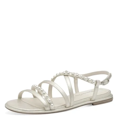 Image of Tamaris Women&#039;s Damen 1 28143 44 Flat Sandal, Champagner, 7.5 UK