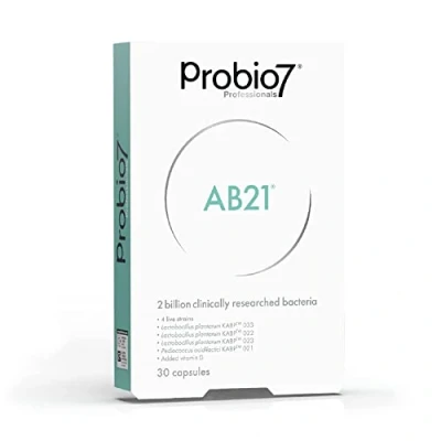 Image of Probio7 Professionals AB21 2 Billion Friendly Bacteria Optimum Amount of Vitamin D 30 Vegan Capsules