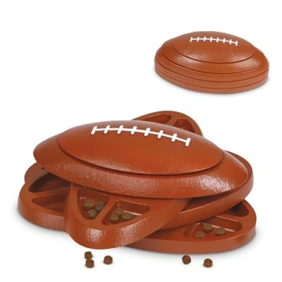 Image of Brightkins Touchdown Time Treat Puzzle, Interactive Toy for Dogs, Non Skid Dispenser Dog Mental Stimulation &amp; Slow Feeding, 1 Piece