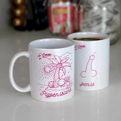 Image of Bubblegum Stuff Pigpen Island The Ultimate Heat Changing Mug Reveal Surprise Hilarious Gift for Friends 300ml