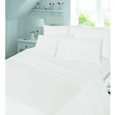 Image of Lyallpur 100% BRUSHED COTTON COT BED 140CM X 70CM FLANNELETTE FITTED SHEET WARM SOFT SHEETS (White)