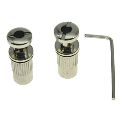 Image of KAISH Guitar Locking Tailpiece Mounting Studs Stop Bar Posts Wraparound Bridge Nickel