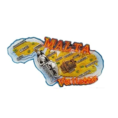 Image of 3D Malta Map shaped Fridge Magnet Mediterranean Travel Sticker Souvenir Home &amp; Kitchen Decoration,Malta Refrigerator