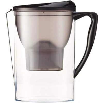 Image of Amazon Basics 2.3L (4 Pints) Water Filter Jug with 1x30 Days Cartridge, BPA Free, Black