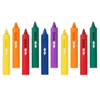 Image of ZOPPER 12Pk Bath Crayons For Baby Toddler Develop Creativity, Imagination, Scribble Time Fun, Easy Washable Wipe Clean Non Toxic Toy
