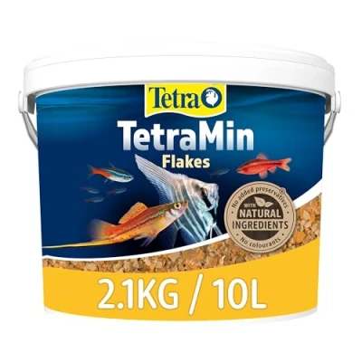 Image of 2 x 10 litre TetraMin staple food Tetra Min flakes fish