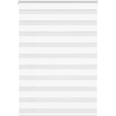 Image of vidaXL Zebra Blind White 115x150 cm Fabric Width 110.9 Polyester
