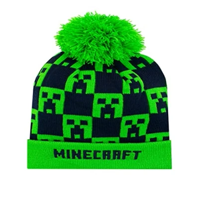Image of Minecraft Kids Beanie Green One Size
