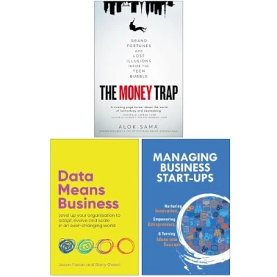 Image of The Money Trap, Data Means Business &amp; Managing Start Ups 3 Books Collection Set