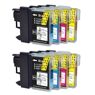 Image of Go Inks 2 Set of 4 Cartridges to replace Brother LC980 &amp; LC1100 Compatible/non OEM for DCP MFC Printers (8 Inks)