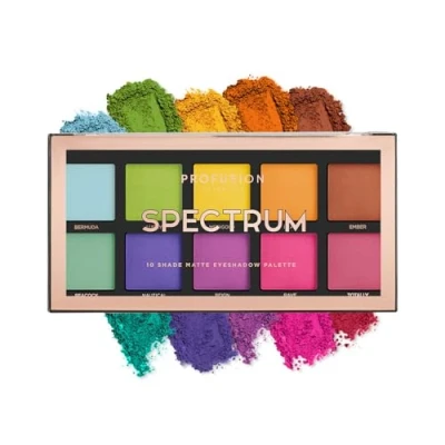 Image of Profusion Cosmetics Spectrum Mixed 10 Shade Eyeshadow Palette (richly saturated blendable matte shades)