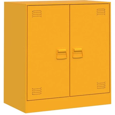 Image of vidaXL Sideboard Mustard Yellow 67x39x73 cm Steel
