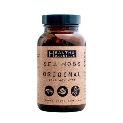Image of Sea Moss Capsules (St. Lucia 120 caps) Organic Wild Crafted Non GMO 92 Minerals Containing Essential Vitamins and