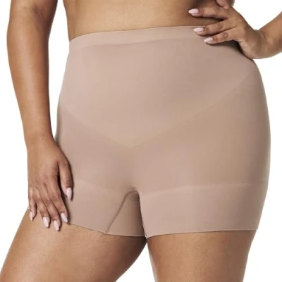 Image of SPANX Women&#039;s Power Shorty Thigh Shapewear, Cafe AU Lait, XL