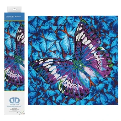 Image of Diamond Dotz (DD5.017) Flutter By Mauve Butterfly Facet Art Craft Kit 12 x
