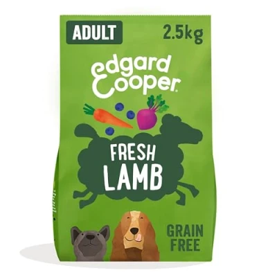 Image of Edgard &amp; Cooper Adult Dry Dog Food (Lamb 2.5kg), Grain Gluten Free, Hypoallergenic, Natural Ingredients fresh meat, full of essential amino acids for healthy insides
