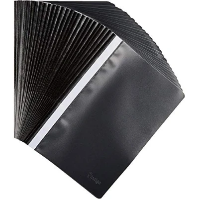 Image of Indigo® A4 Project Folder Black Report Document Files Folders 2 Prong (25)