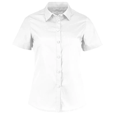 Image of Kustom Kit Womens/Ladies Short Sleeve Poplin Shirt (26) (White)