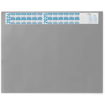 Image of Durable Desk Mat with Annual Calendar Red 65 x 52 cm Pack of 1 Anti Glare Transparent Overlay Included Ideal for Offices and Home