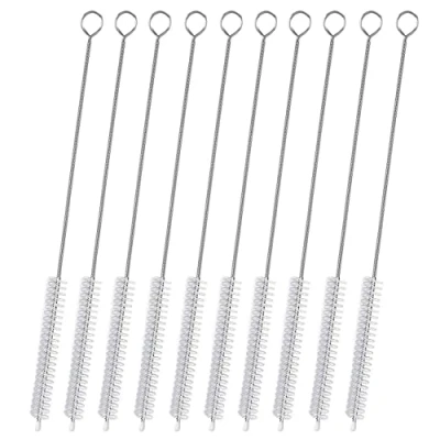 Image of CIDYAUST Straw Cleaner Brush, 10inch x 10mm, 10 Pack, Extra Wide, Durable Nylon &amp; Stainless Steel, Set for Sippy Cup, Tumbler, Baby Bottle and Tube, Drinking Cleaning Brush