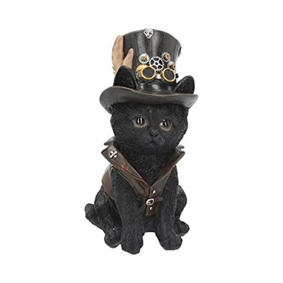 Image of Nemesis Now Cogsmiths Cat 18.5cm Figurine Black, Resin
