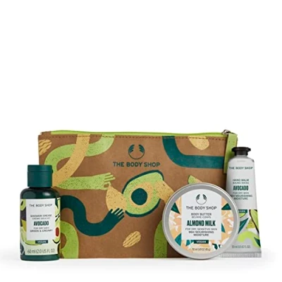 Image of The body Shop Avocado &amp; Almond Milk Gift Bag Set Vegan butter hand cream