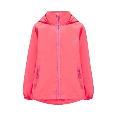 Image of Mac in a Sac Mini Origin II Packable Waterproof Jacket for Boys &amp; Girls Lightweight and Breathable Raincoat that Packs into its own Bag Neon Watermelon 8 10 Years