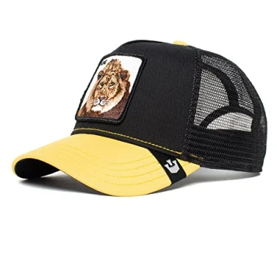 Image of Goorin Bros. The Farm Unisex Original Adjustable Snapback Trucker Cap, Gold (The King Lion), One Size