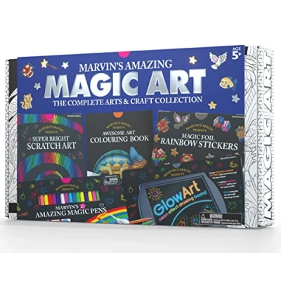 Image of Marvin&#039;s Magic Marvin’s Amazing Art Collection 25 Pens, Colouring Book &amp; More Supplies Birthday Gifts Pens