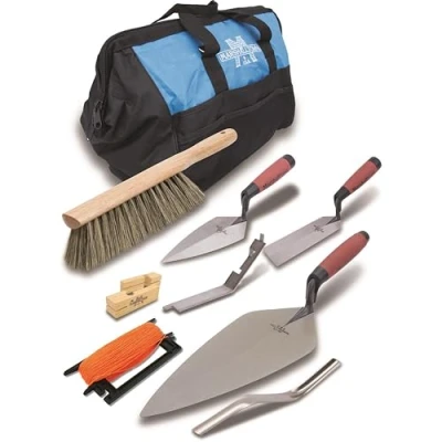 Image of MARSHALLTOWN The Premier Line BTK2 Bricklayer Apprentice Tool Kit with 20 Inch Nylon Bag