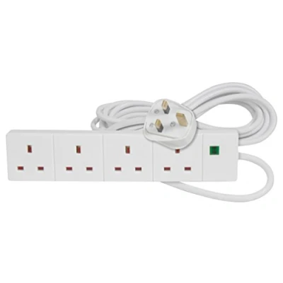 Image of Mercury 4 way Extension Lead Surge Protection 5M For PC TV HI FI