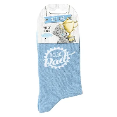 Image of Me to You Men&#039;s 1 Dad Socks, Father&#039;s Day Gift Blue, 7 10