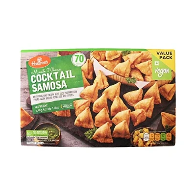 Image of Haldiram&#039;s Cocktail Samosa 1.4Kg Ready to Eat 100% Fresh Indian Origin