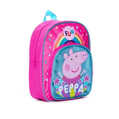 Image of Peppa Pig Rainbow Childrens Backpack Pink