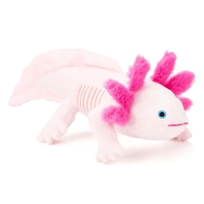 Image of Zappi Co 100% Recycled Pink Axolotl Plush Toy (30cm Length) Stuffed Soft Cuddly Eco Friendly for First Kid