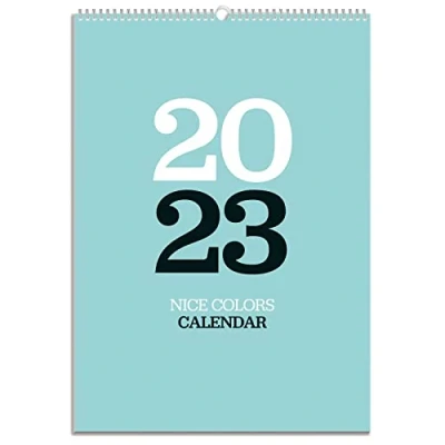 Image of Kokonote Nice Colours A3 Wall Calendar 2023 FSC® 11.7 x 16.5 inches 29.7 42 cm 12 Month Planner Family
