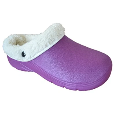 Image of Briers Womens/Ladies Footwear Gardening Clogs With Removable Fleece Lining, Lilac UK: 6, EUR: 39
