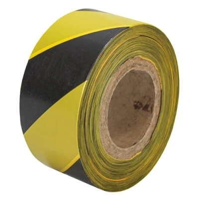 Image of Faithfull FAITAPEBARBY Hazard Warning Barrier Tape 70mm x 500M Black/Yellow
