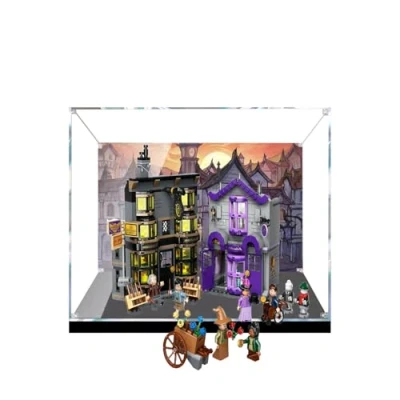 Image of Display Case for Lego 76439 Harry Potter Ollivanders &amp; Madam Malkin&#039;s Robes Showcase, Dustproof Storage, Collectibles, Gifts (Background C)