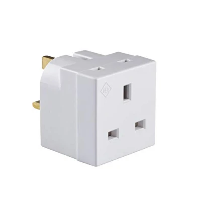 Image of Schneider Electric Exclusive 2 Way Unfused Adaptor, 13A, Surge Protected Plug Adapter, ADAPT2W, White, Pack of 10