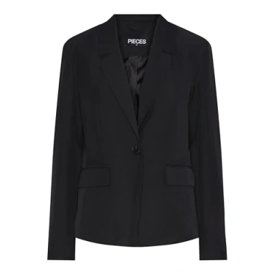 Image of PIECES Women&#039;s Pcsimone LS Slim Fit Blazer Noos, Black, 12