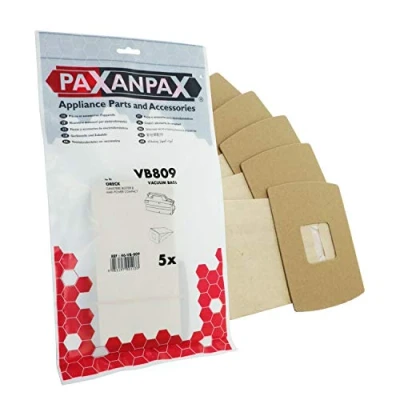 Image of Paxanpax VB809 Compatible Paper Bags Oreck Compact, Canister, BB870 Series (Pack of 5)